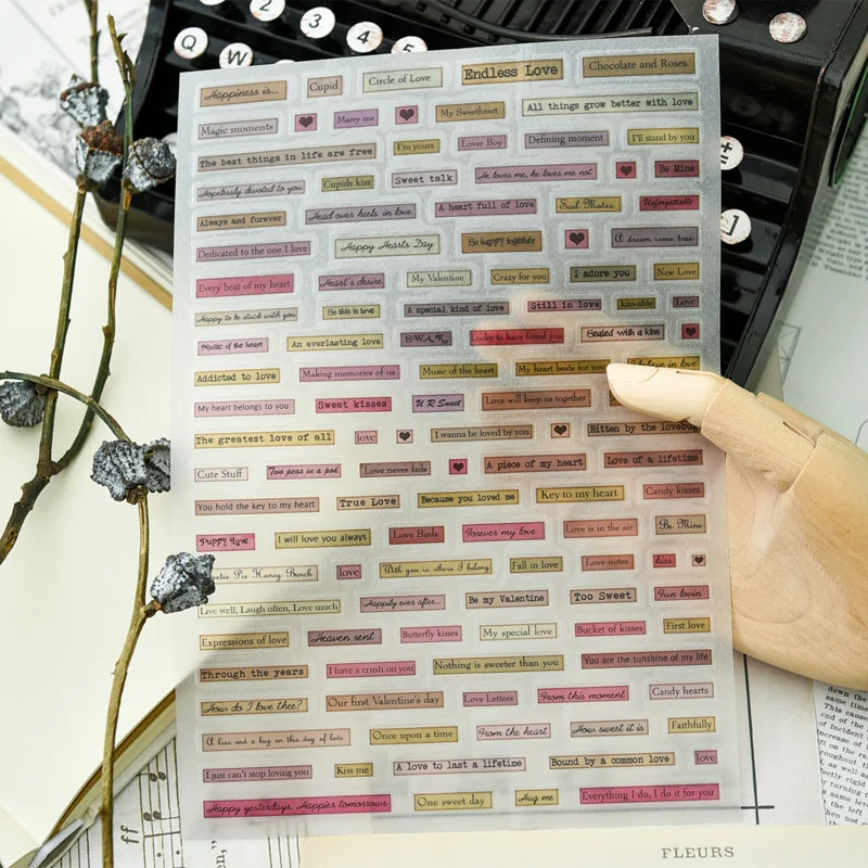 KSCRAFT красочные фразы Vellum бумажные наклейки для скрапбукинга Happy planner/карточная