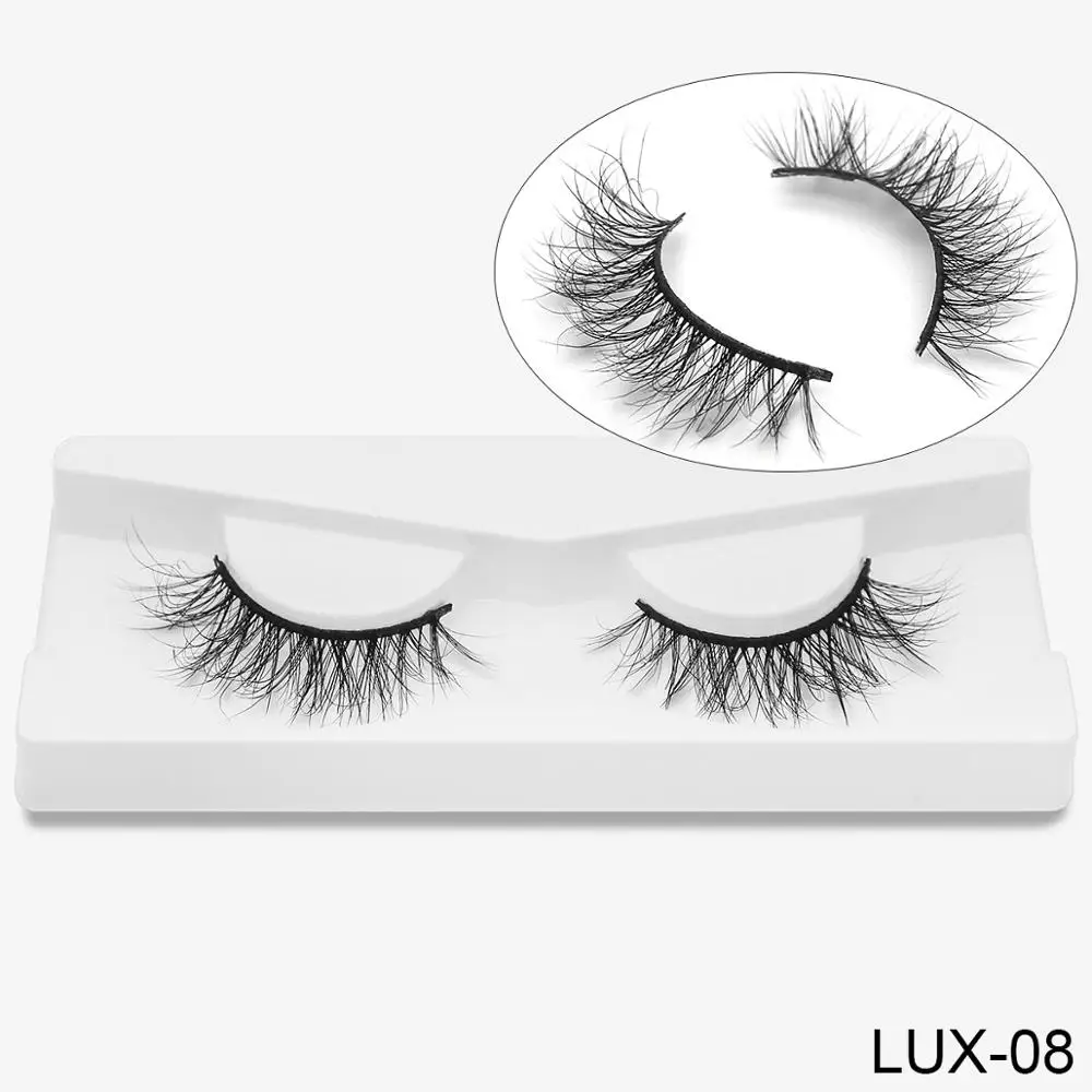 LUX08 SEXYSHEEP норковые ресницы 3D норковые ресницы безжалостные ресницы ручной работы многоразовые натуральные ресницы Популярные Накладные ресницы для макияжа - Цвет: LUX08