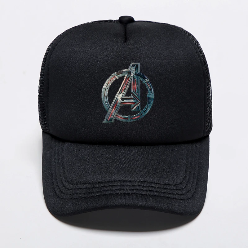 Бренд Marvel Мстители знак бейсбольная кепка с принтом Женская Мужская Летняя Повседневная Кепка Регулируемый головной убор кости бейсболка сетчатая