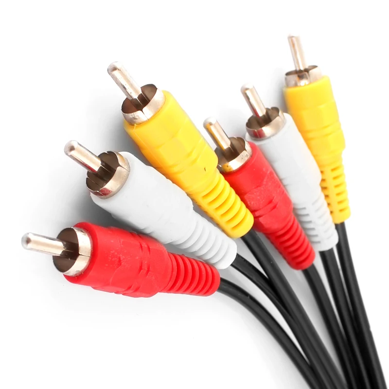 Av кабель 3RCA 3 RCA мужской аудио видео шнур композитный желтый/красный/белый ТВ DVD и