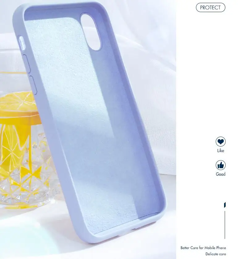 official Liquid silicone phone case 4 sides all-inclusive protection for iPhone 7 8 plus 6 6S X XS XR MASX |