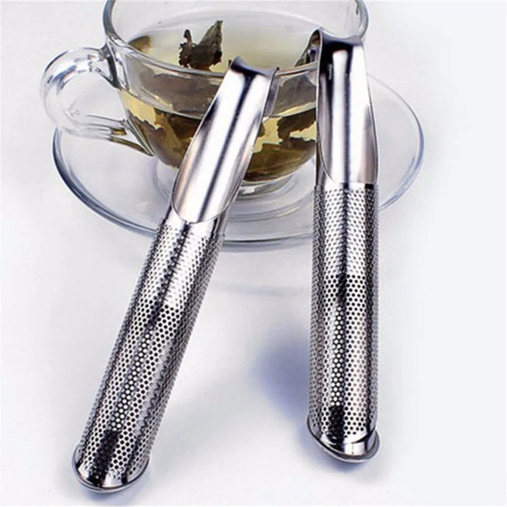 Stainless steel silver pipe teapot tea infuser strainer long handled tablespoon teaspoons mesh spoon filter infusers | Дом и сад