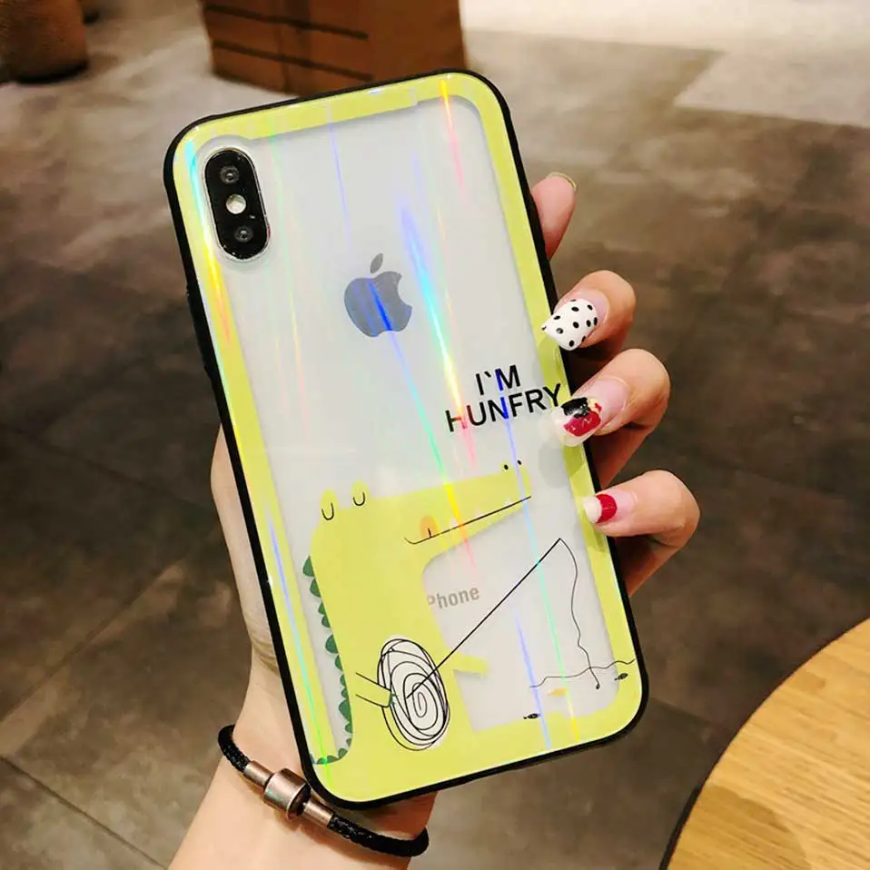 Для iphone 6 7 8 мультфильм милый маленький динозавр чехол для телефона S плюс Funda TPU