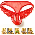 Кружевное нижнее белье для мужчин, новинка 2019, мужские стринги и стринги, черные, красные, бандаж, эротическое белье, трусики-стринги