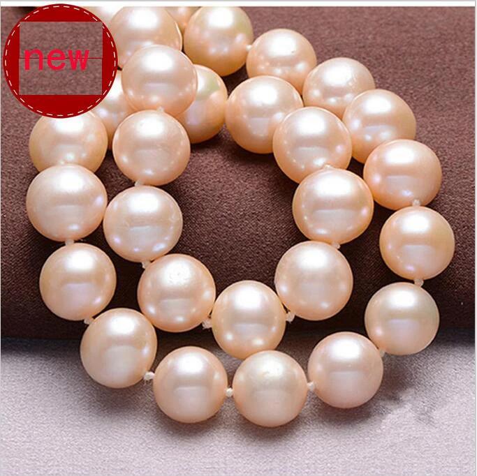 Ожерелье из натурального жемчуга колье пресноводного фиолетового и розового