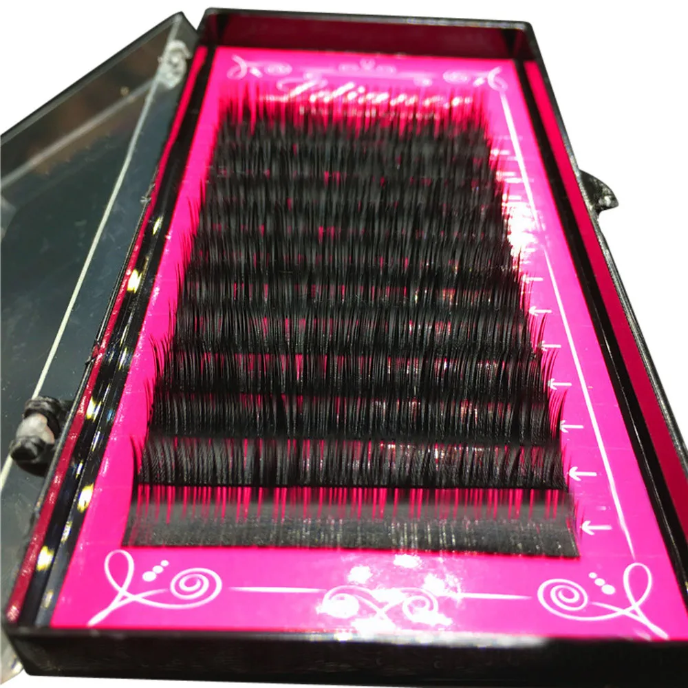 Черные ресницы для наращивания OutTop Mink набор ресниц Pro Curl B C D индивидуальные D14 мм