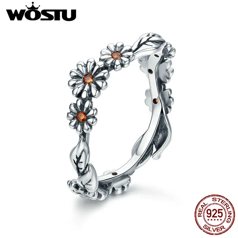 Женское кольцо с маргариткой из серебра 925 пробы|finger ring|brand rings for womenrings women |