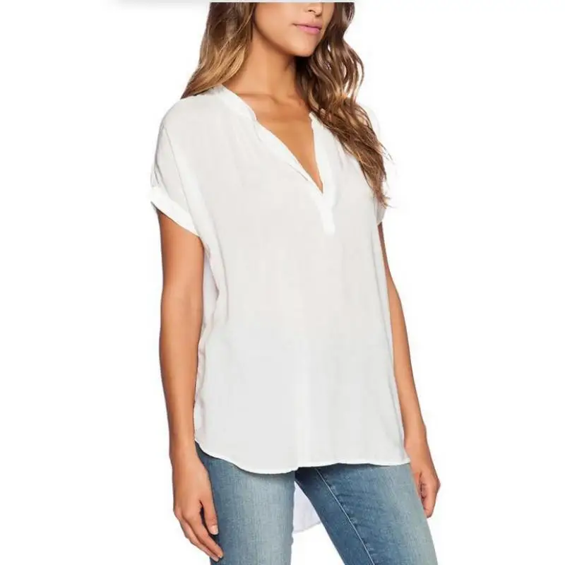 Модная женская блузка в западном стиле с v образным вырезом повседневные блузы 2016