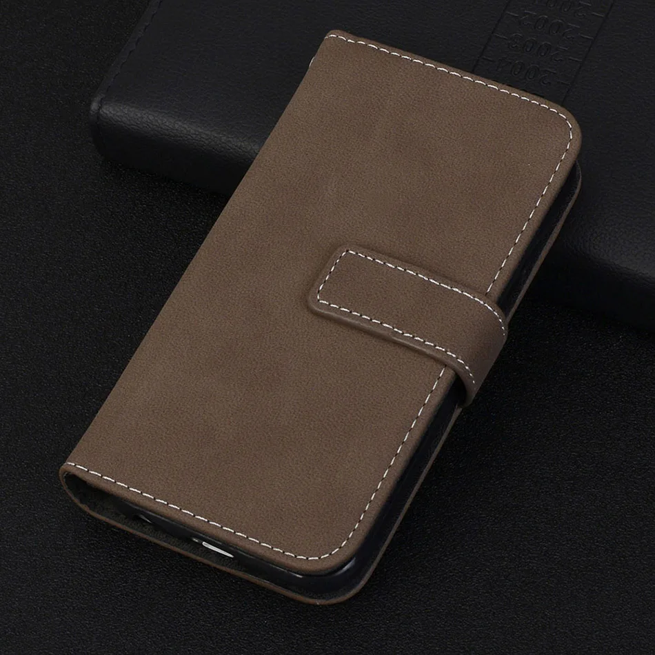 Матовый Чехол-книжка бумажник из натуральной кожи для samsung Galaxy S9 S8 плюс S7 S6 край S5 J8 J7 J3 J4 J6 J2 Note 8 9 держатель для карт чехол J320 J710