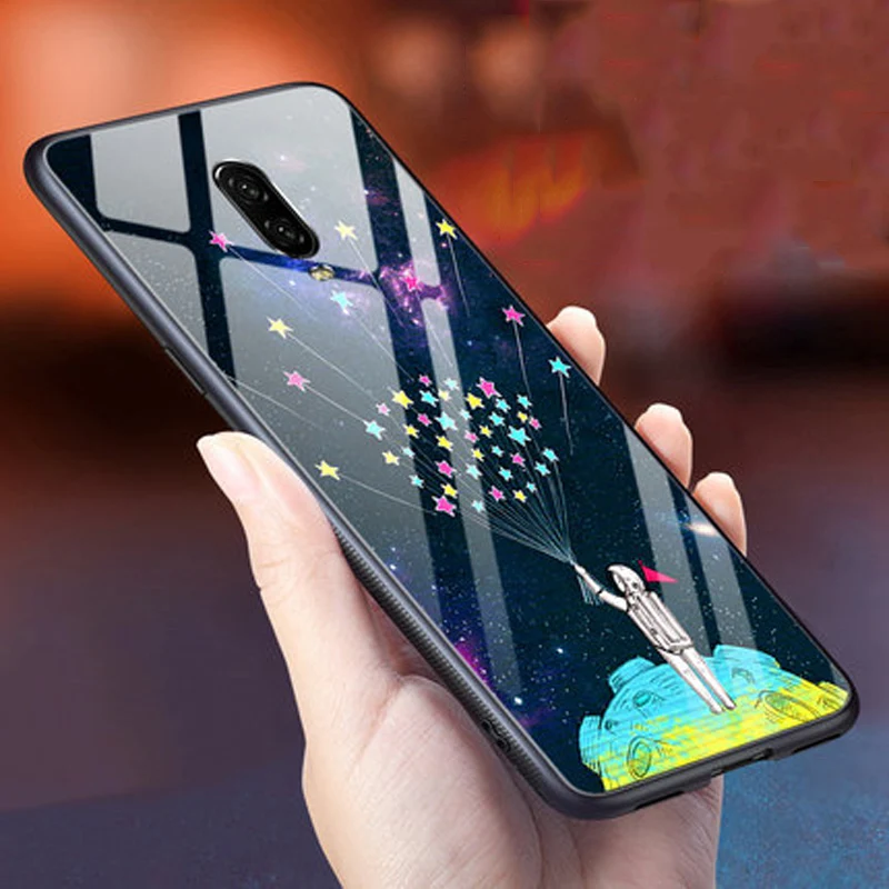 Чехлы с закаленным стеклом для мобильного телефона Oneplus 6 T чехол Роскошные модные