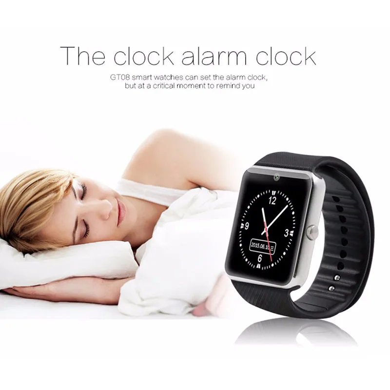 Bluetooth Смарт часы наручные GT08 с сенсорным экраном Smartwatch поддержка TF sim-карты для IOS