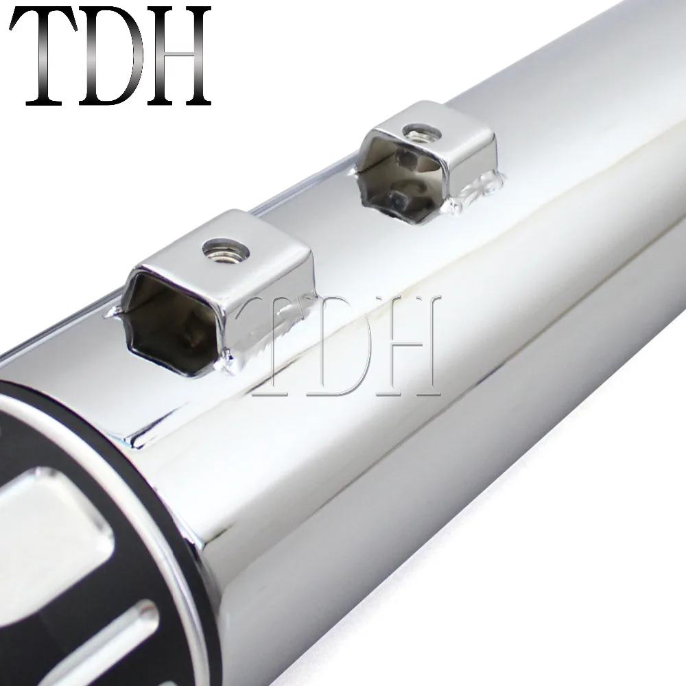 2 шт. мотоциклетный хромированный выхлопной глушитель без застежек модель для