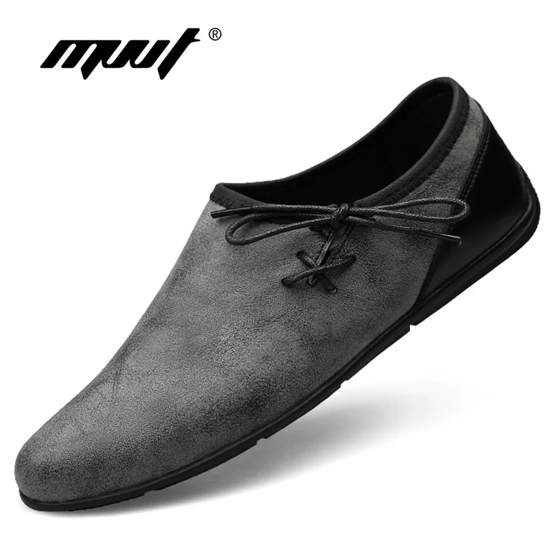 Мужские замшевые мокасины MVVT размера плюс супер мягкая повседневная обувь из