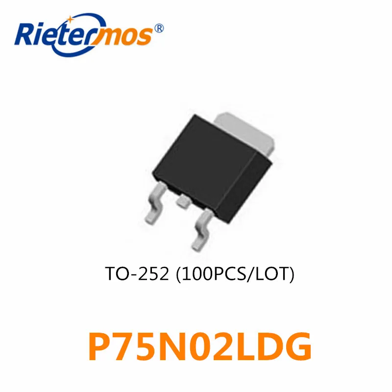

100 шт., N-CHANNEL 25 в P75N02LDG P75N02L P75N02 75N02L 75N02 TO252, сделано в Китае