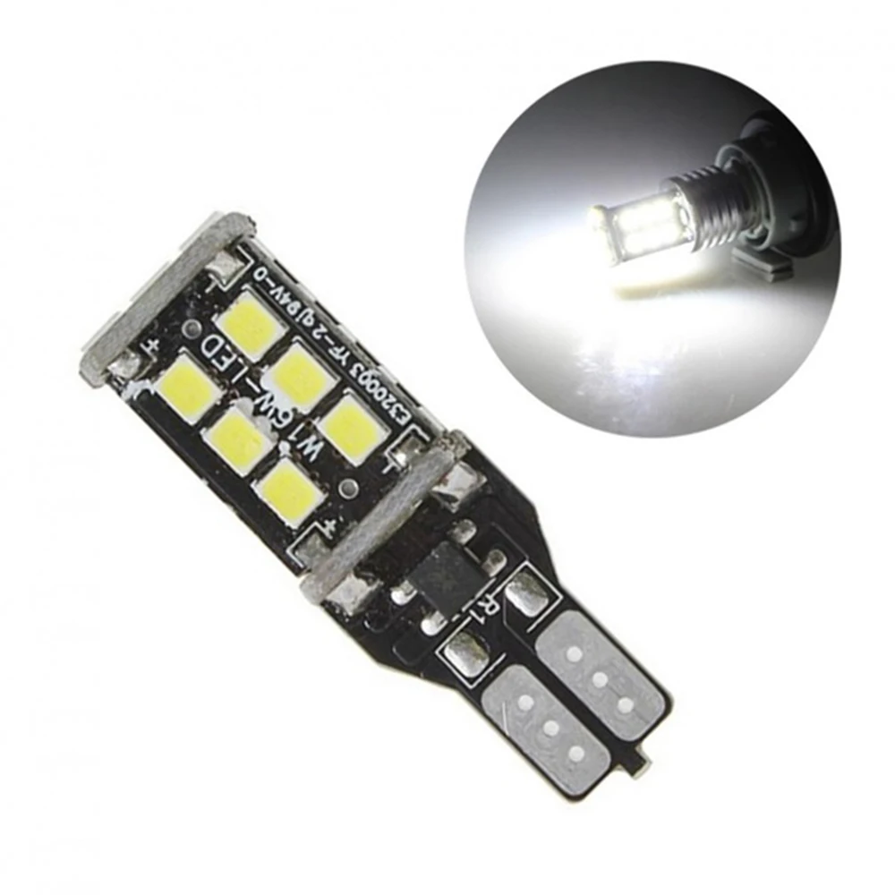 Светодиодная лампа заднего хода для автомобилей 15SMD 2835 T15 W16W 1 шт.|Сигнальная
