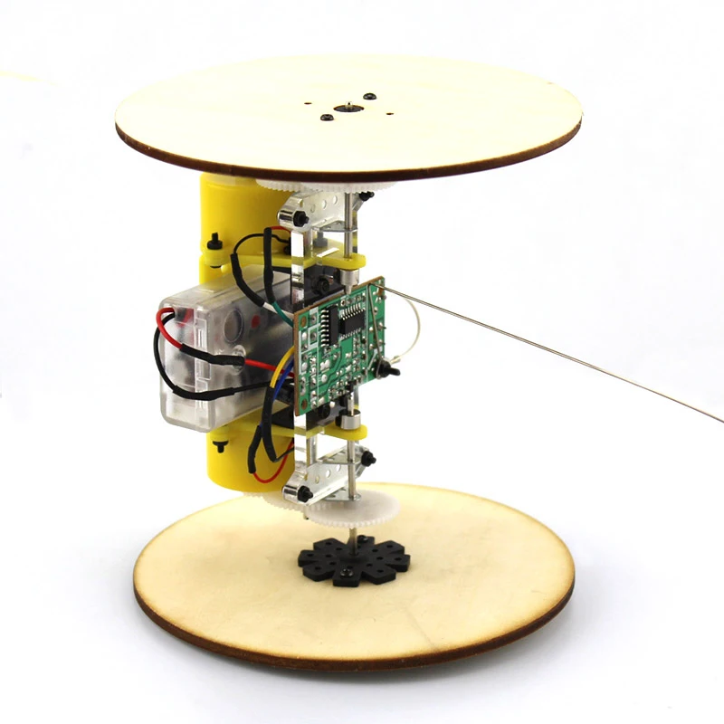 

JMT Fun Technology Small Production Material Block DIY Disc Wheel Tire Remote Control RC Car Model Toy Robot Science Experiment