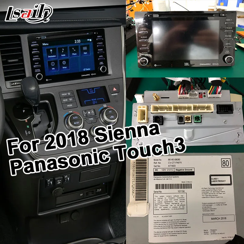 Android gps навигационный системный блок для Toyota Sienna Touch 3 Panasonic Модель видео бокс интерфейса carplay