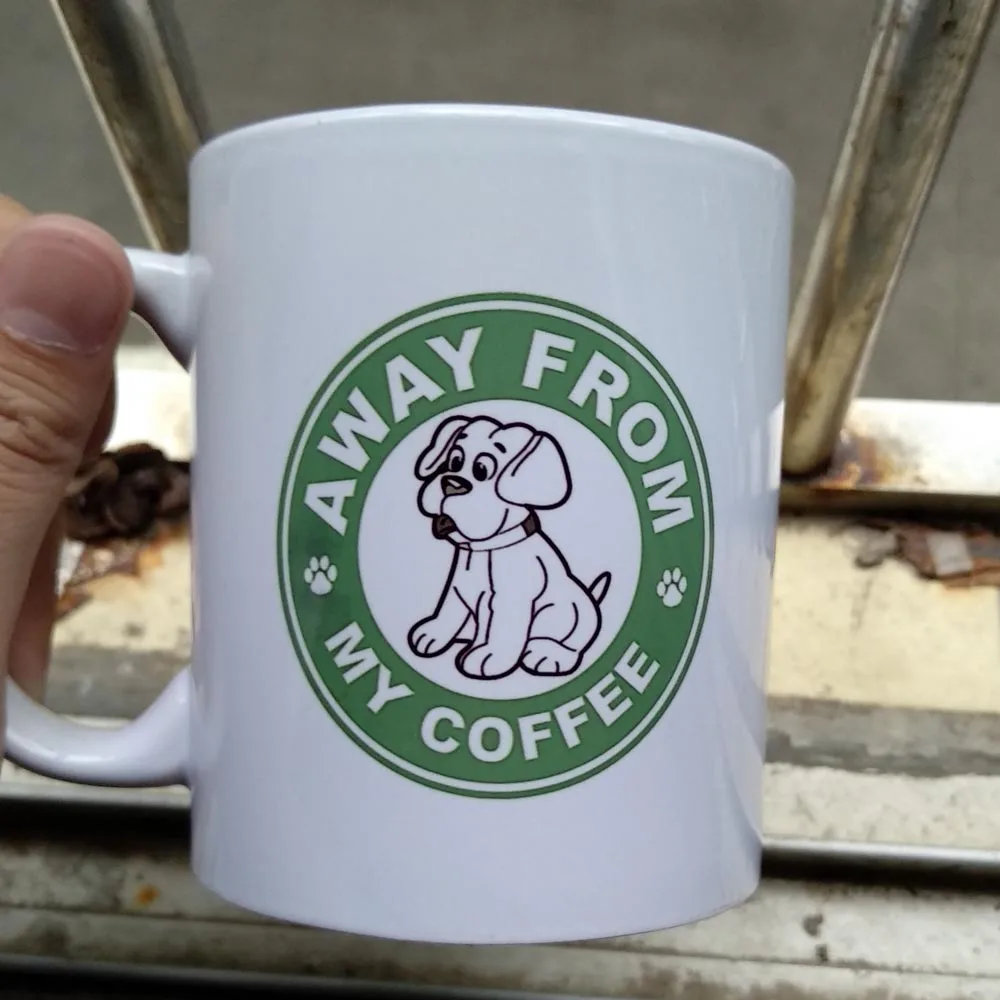 Вдали от моего кофе Симпатичные кружка Собака 350 мл керамическая чашка для молока