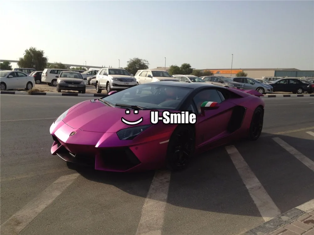 Матовая сатиновая хромированная матовая металлическая фиолетовая виниловая