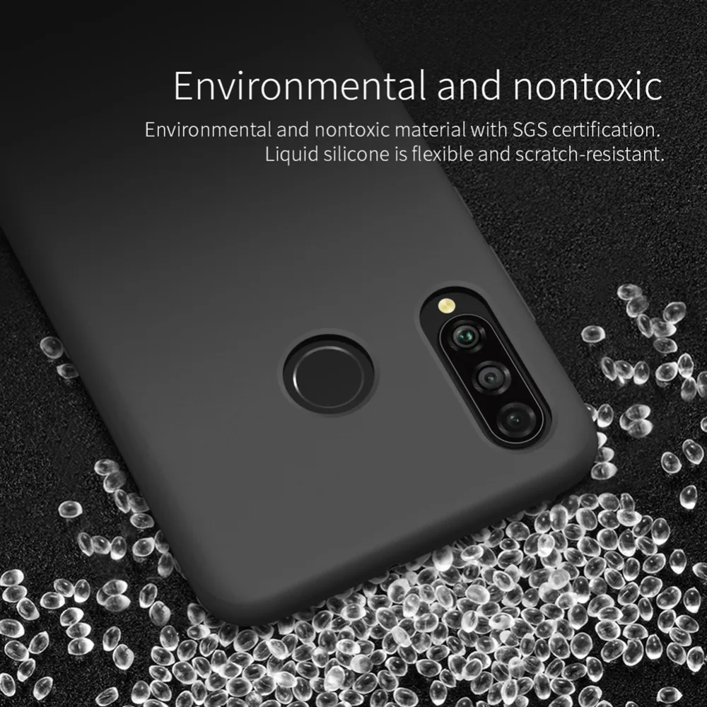 10 шт./лот NILLKIN гибкий чистый чехол для huawei P30 Lite/Nova/4e Жидкая силиконовая Резина противоударный чехол для телефона