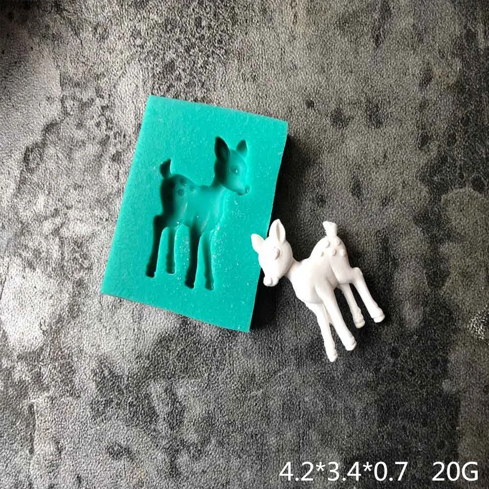 Новая форма в форме оленя DIY силиконовая для помадки мягкая конфет мусса сухая