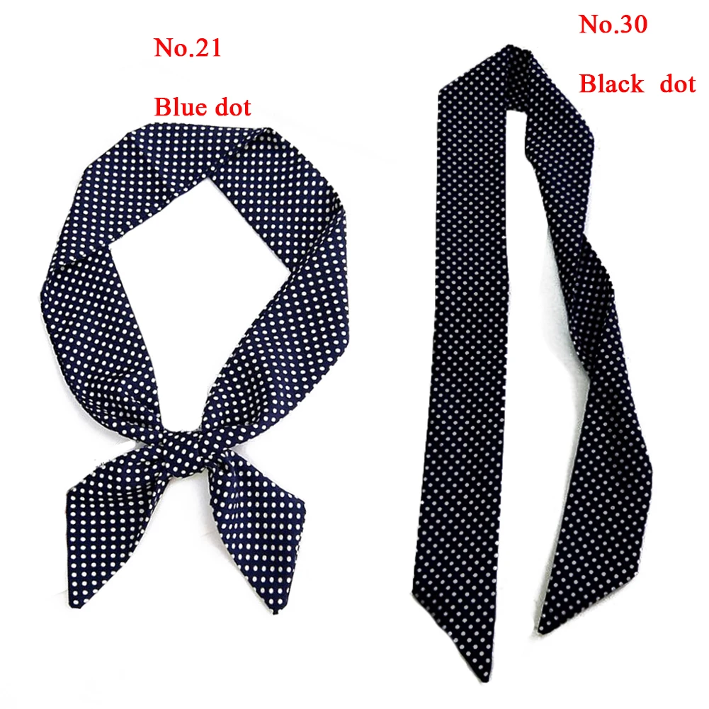 Женский элегантный небольшой Шелковый атласный шарф 90*5 см шейный платок повязка