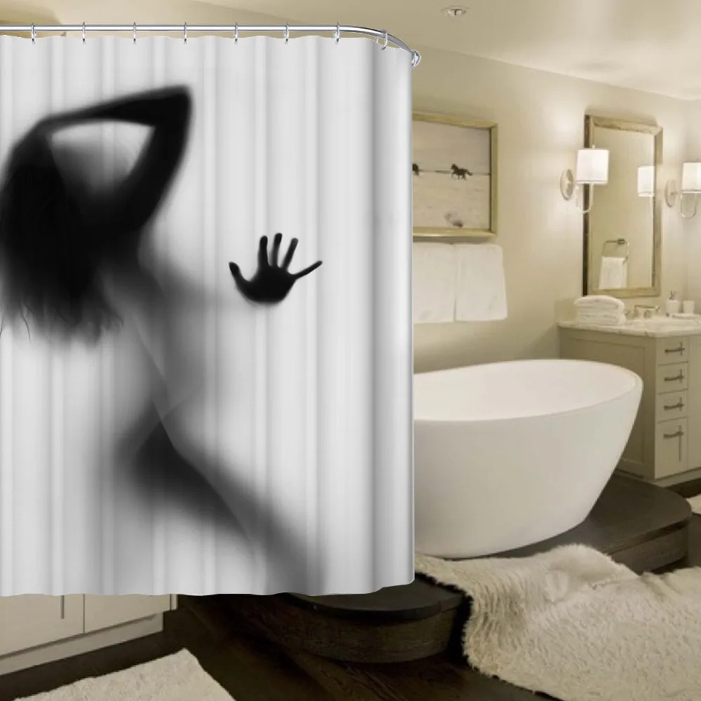 180x180cm Fashion Creative Sexy Girl And Women Shadow Silhouette Bath Shower Curtain Waterproof Bathroom Home Decoration |