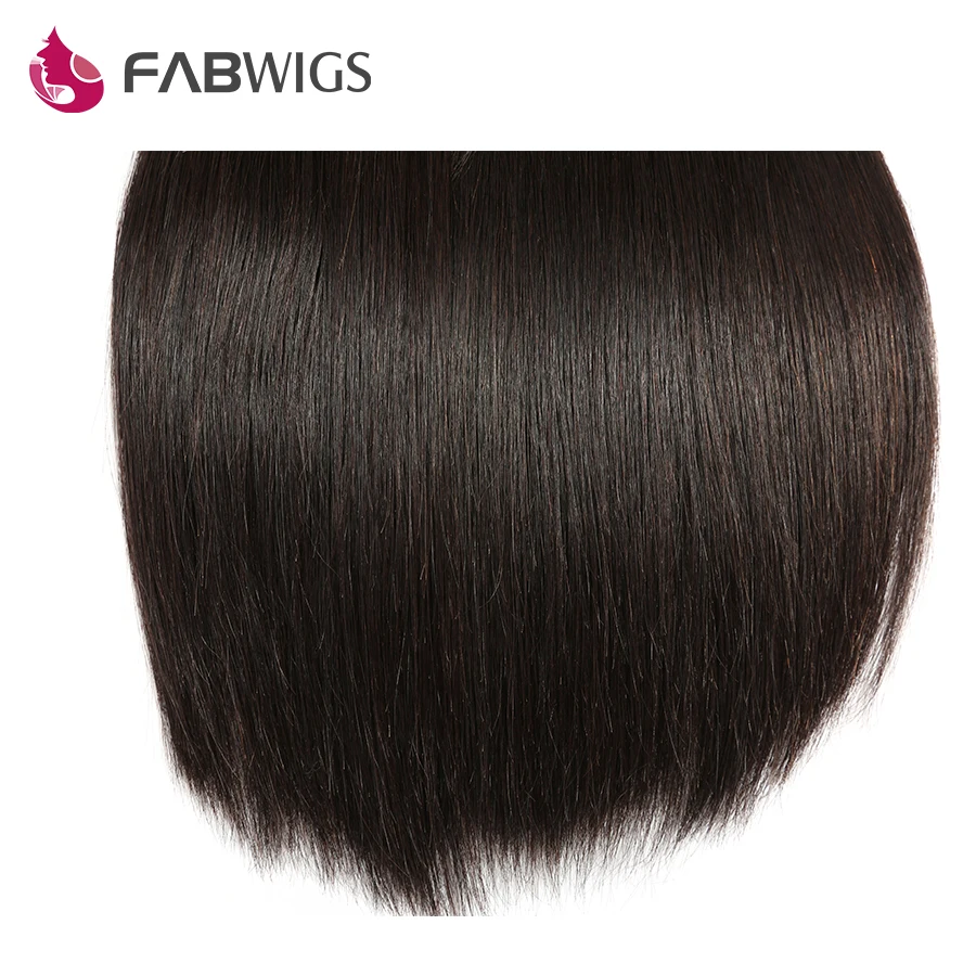 Fabwigs бразильский шелковистые прямые Человеческие волосы Связки 8-30 дюймов натуральный Цвет# 1B remy Человеческие волосы ткань рекомендуем купить 3 Связки(bundle