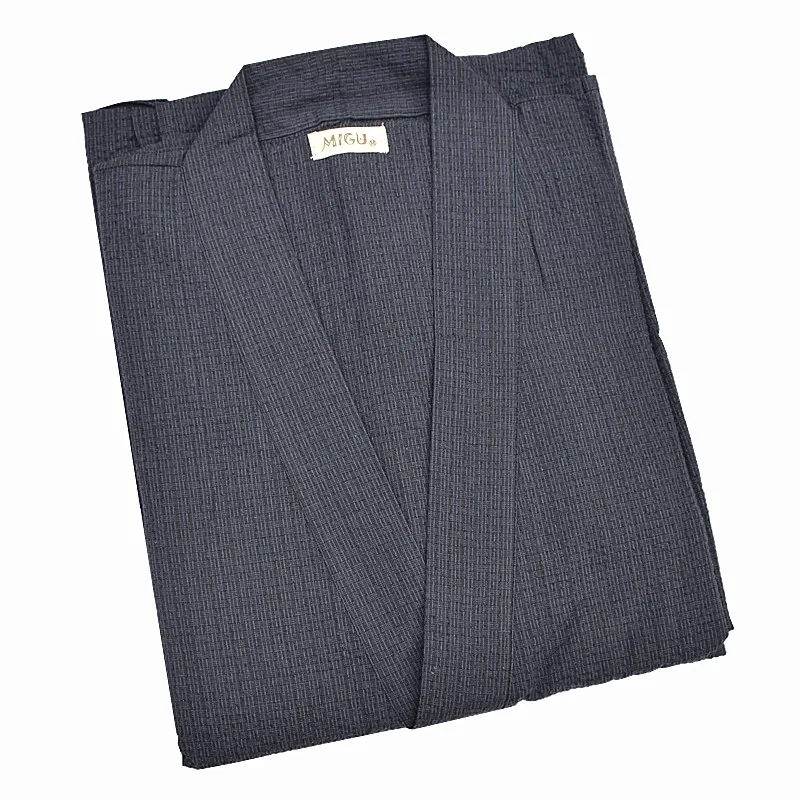 Традиционное японское мужское кимоно, мужской Халат Yukata, хлопок, мужской банный халат, кимоно, одежда для сна, пояс Obi, купить отдельно