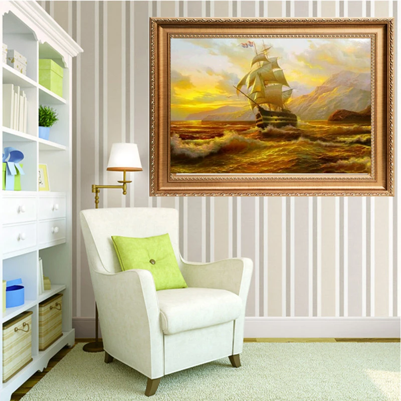 Diamond embroidery The new landscape series sailboat Painting Crafts Gifts Cross stitch Mosaic pattern | Дом и сад