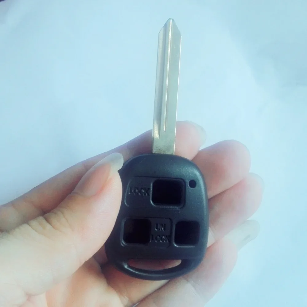 Без логотипа 3 Автомобильный ключ с кнопкой в виде ракушки для Toyota Yaris Corolla RAV4 Ключ Брелок дистанционного управления чехол TOY47