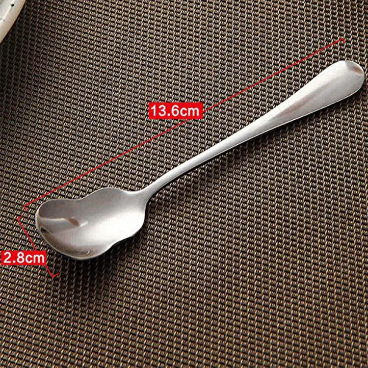 Ермакова 6 шт./партия ложка для мороженого из нержавеющей стали, чайная ложка, десертная ложка для торта, сахарная ложка, кухонные столовые приборы, инструменты