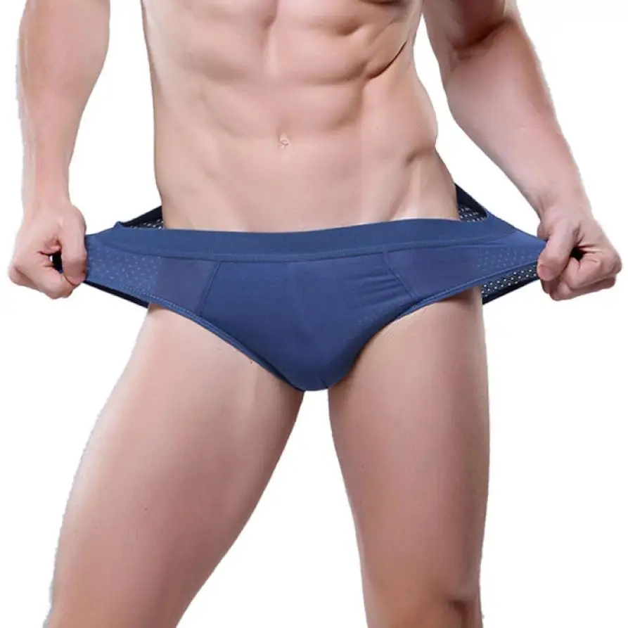 SIF Мужское нижнее белье дышащая сетка треугольной формы FEB 04|2016 men sexy underwear|mesh mens
