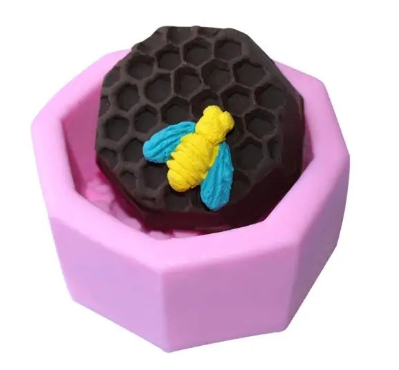 

Rushed Cake Decorating Tools 3d Three-dimensional Honeycomb Fondant Cake Mold Handmade Soap Chocolate Bakeware Decorating