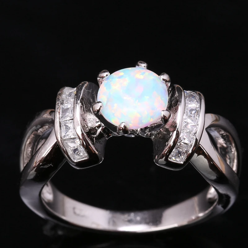 Удивительный Белый огненный опал &amp Оптовая Продажа 925 Серебро Печатью Мода