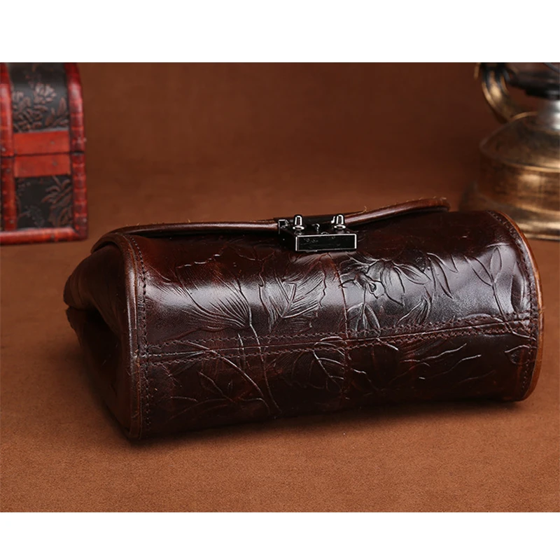 Сумка мессенджер через плечо из натуральной кожи высокого качества винтажная