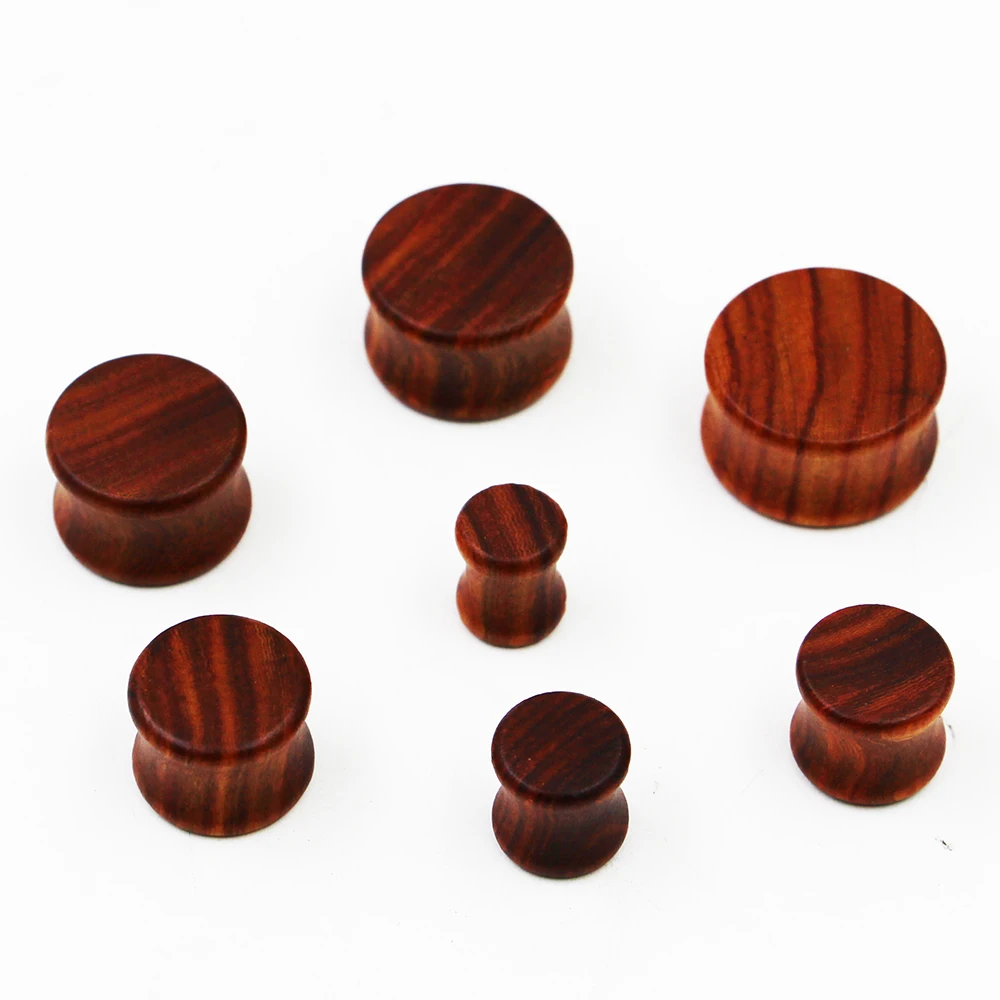 Wholesale 7 sizes Paorosa Wood Solid Plug Gauges Wooden Saddle Ear Gauge Flesh Tunnels Earlet body jewelry WSP0030 | Украшения и