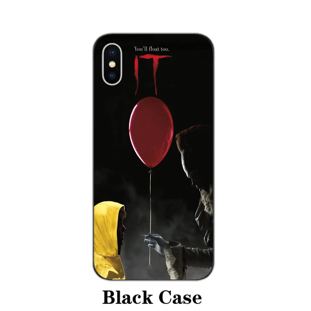 Pennywise клоун поплавок прозрачный черный мягкий чехол для телефона Apple iphone X XS Max XR 8