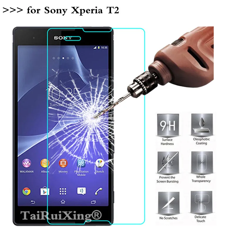 9H 2.5D 0 26 мм защитная пленка из закаленного стекла для Sony Xperia T2 Ultra Dual D5322 Защитная |