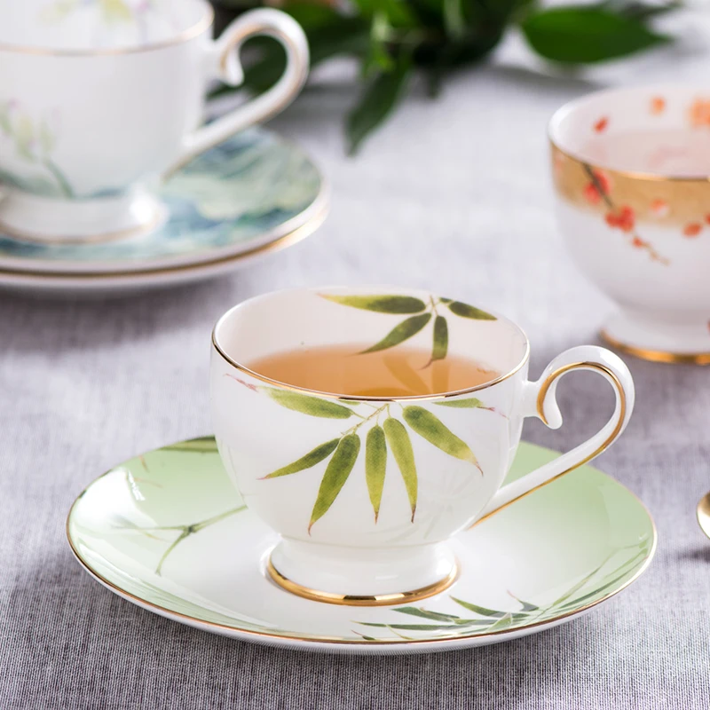 210 мл Элегантный Китайский Сельский Стиль Классический Костяного Фарфора Чашка