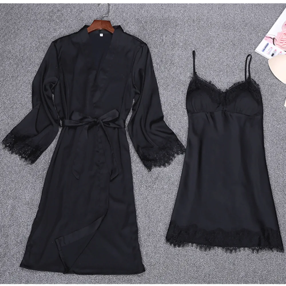 Новинка женское сексуальное атласное шелковое платье с v-образным вырезом кимоно