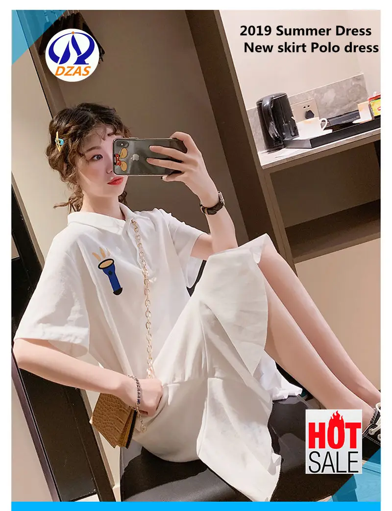 

2019 Summer Dress New skirt Polo dress