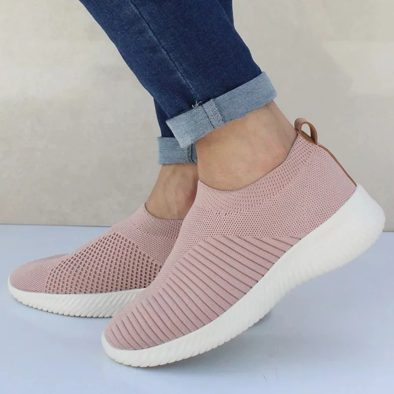 Кроссовки-носки женские эластичные Вулканизированная подошва без застежки