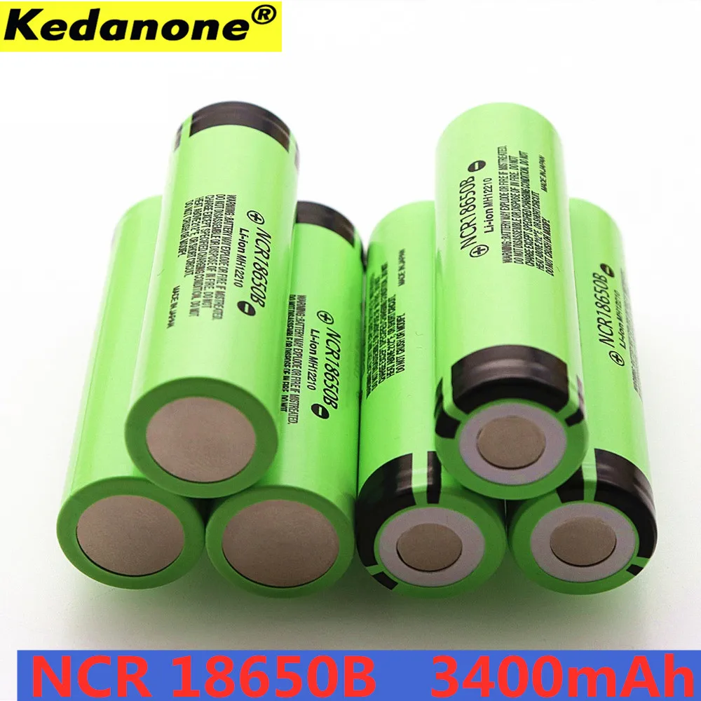 Kedanonenew 100% оригинал 18650 батарея 3400 mah 3 7 v литиевая для NCR18650B мАч фонарик