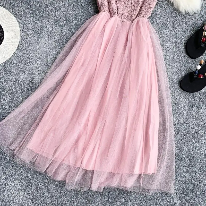 ALPHALMODA летнее женское пляжное платье на бретельках с французскими вышитыми цветами в стиле бохо, милое газовое лоскутное платье
