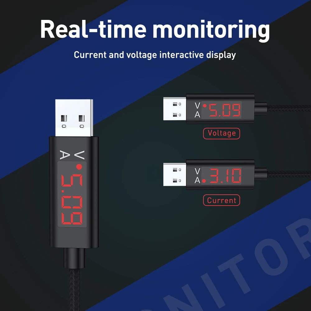 Кабель KEYSION USB Type C с цифровым дисплеем провод для быстрой зарядки телефона Samsung S10