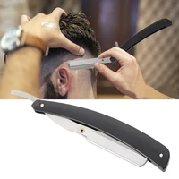 barber blade razor carbon steel salon professional straight edge folding shaving hair cutting clipper shave beard cutter