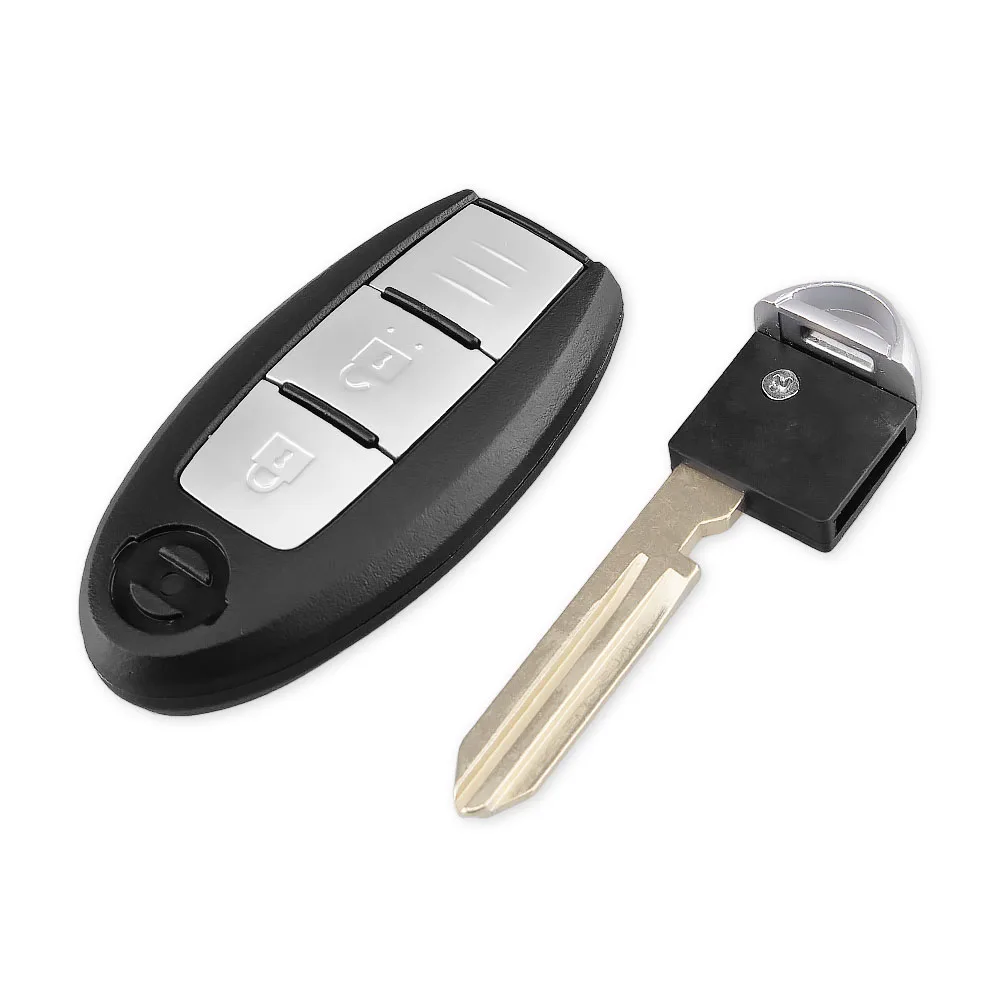 KEYYOU Smary ключ для Nissan Micra Xtrail Qashqal Juke Duke Navara 2 кнопки дистанционного ключа чехол Брелок Автомобильный ключ