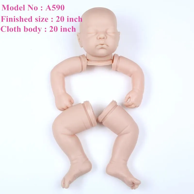 A590 reborn kit NPK 55 см набор reborn moldels мягкий силиконовый Reborn kit 2" reborn doll kits виниловый набор reborn sin pintar baby doll аксессуары - Цвет: A590 reborn kit