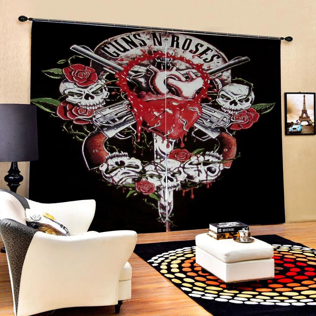 Странная занавеска с черепами затемненная s Rideaux Pour Le Salon роскошные занавески для